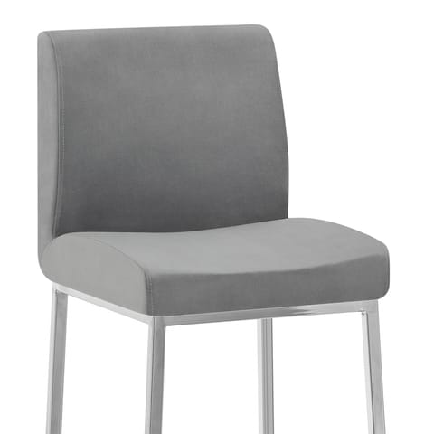 Pacino Stool Grey Velvet