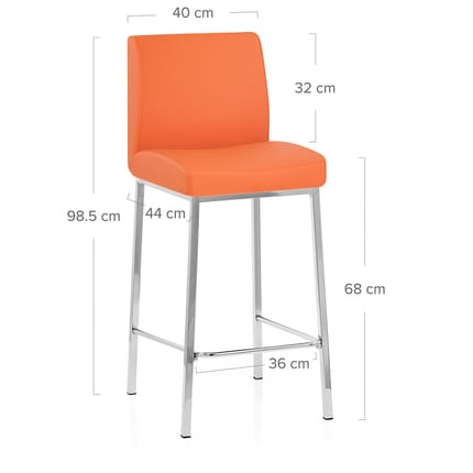 Pacino Stool Orange Dimensions