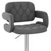 Encore Bar Stool Dark Grey Fabric