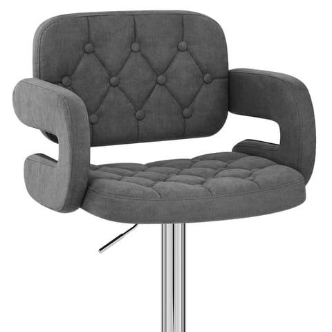 Encore Bar Stool Dark Grey Fabric