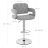 Encore Bar Stool Light Grey Fabric