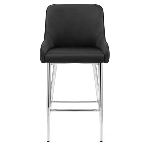 Genoa Bar Stool Black Velvet