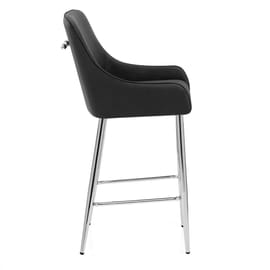 Genoa Bar Stool Black Velvet