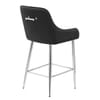 Genoa Bar Stool Black Velvet