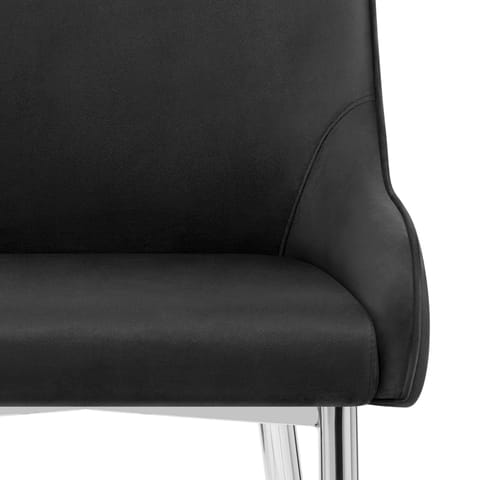 Genoa Bar Stool Black Velvet