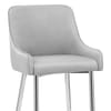 Genoa Bar Stool Light Grey Velvet