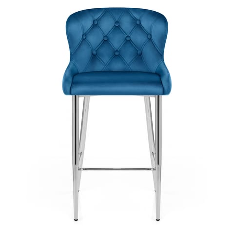 Grace Bar Stool Blue Velvet