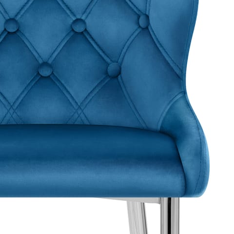 Grace Bar Stool Blue Velvet