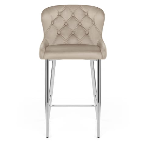 Grace Bar Stool Beige Velvet