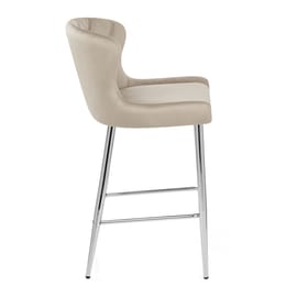 Grace Bar Stool Beige Velvet