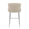 Grace Bar Stool Beige Velvet