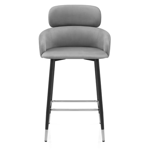 Chloe Bar Stool Grey Velvet