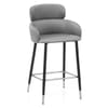 Chloe Bar Stool Grey Velvet