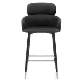 Chloe Bar Stool Black Velvet