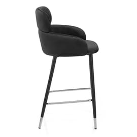 Chloe Bar Stool Black Velvet