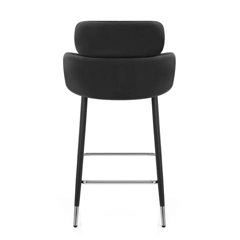 Chloe Bar Stool Black Velvet