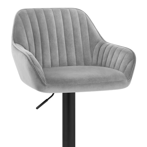 Sol Bar Stool Grey Velvet