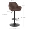 Sol Bar Stool Antique Brown