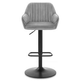 Sol Bar Stool Grey Velvet