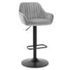 Sol Bar Stool Grey Velvet