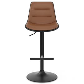 Lattice Stool Black & Tan Leather
