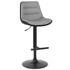 Lattice Stool Charcoal & Grey Fabric