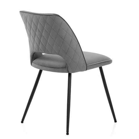 Viola Dining Chair Grey Velvet