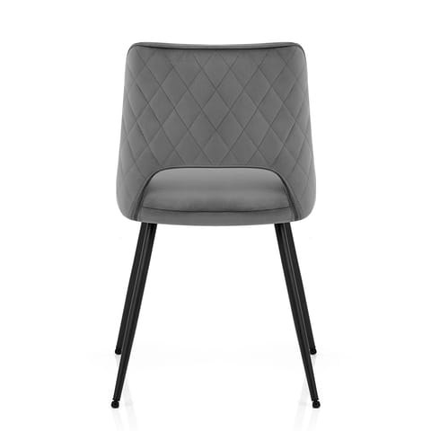 Viola Dining Chair Grey Velvet