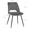 Viola Dining Chair Grey Velvet