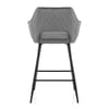 Viola Bar Stool Grey Velvet