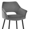 Viola Bar Stool Grey Velvet