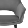 Viola Bar Stool Grey Velvet