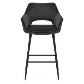 Viola Bar Stool Black Velvet