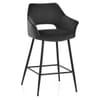 Viola Bar Stool Black Velvet