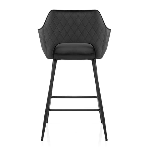 Viola Bar Stool Black Velvet