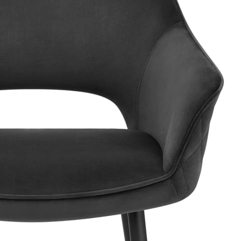 Viola Bar Stool Black Velvet