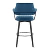 Emily Bar Stool Blue Velvet