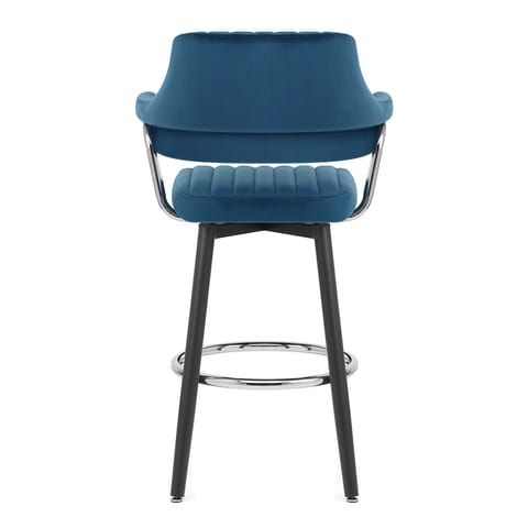 Emily Bar Stool Blue Velvet