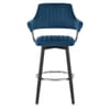 Emily Bar Stool Blue Velvet