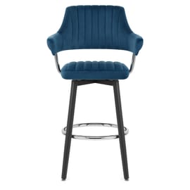 Emily Bar Stool Blue Velvet