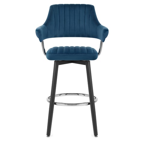 Emily Bar Stool Blue Velvet