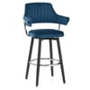 Emily Bar Stool Blue Velvet
