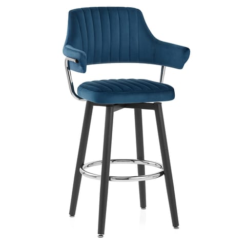 Emily Bar Stool Blue Velvet