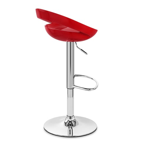 Crescent Bar Stool Red
