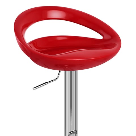 Crescent Bar Stool Red