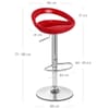 Crescent Bar Stool Red