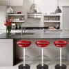 Crescent Bar Stool Red