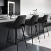 Lopez Bar Stool Black Velvet