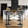 Sol Bar Stool Grey Velvet