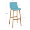 Drift Oak & Blue Bar Stool